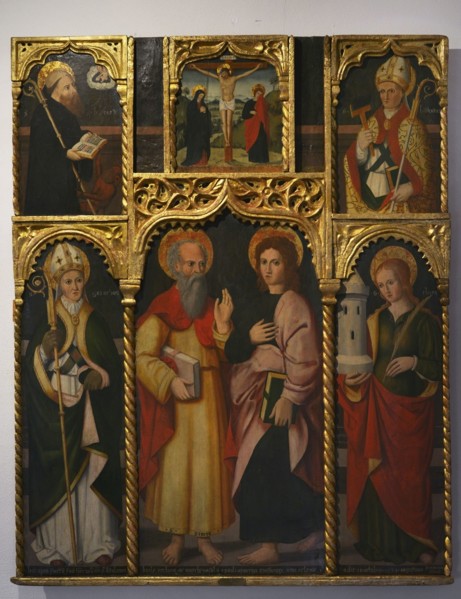 Agostino da Casanova. Italian painter documented in Liguria from 1523 to 1564. Polyptych. Lower