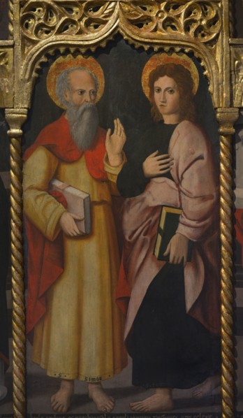 Agostino da Casanova. Italian painter documented in Liguria from 1523 to 1564. Simon the Zealot and