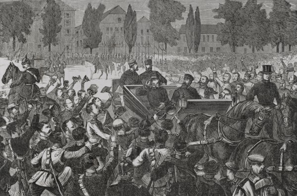 William I (1797-1888). King of Prussia (1861-1888) and Emperor of Germany (1871-1888). Arrival of