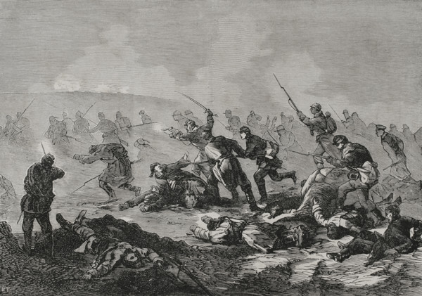 Russo-Turkish War (1877-1878). Russian troops, led by Major General Belokopytof, fought against the