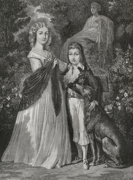 Portrait of two of the children of Louis XVI of France (1754-1793) and Marie-Antoinette