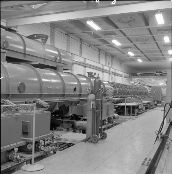 Linear accelerator at the CERN Proton Synchrotron Laboratory in 1958
