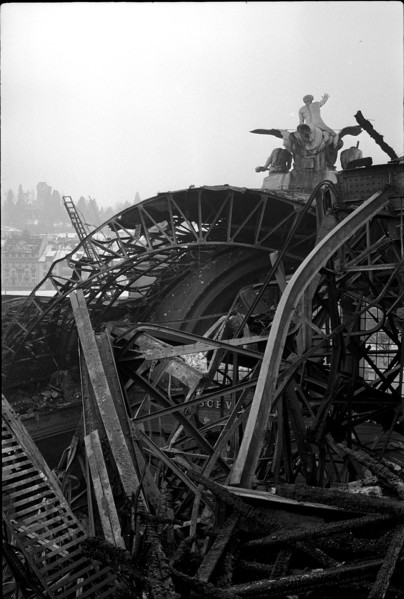 Fire at Lucerne Central Station in 1971