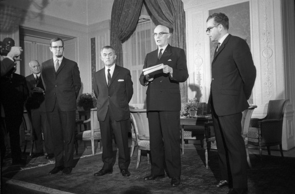 Chancellor Huber and the two Vice Chancellors, 1968