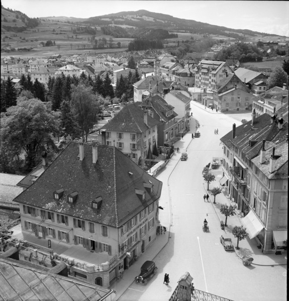 Bulle, rue de Vevey, 1946