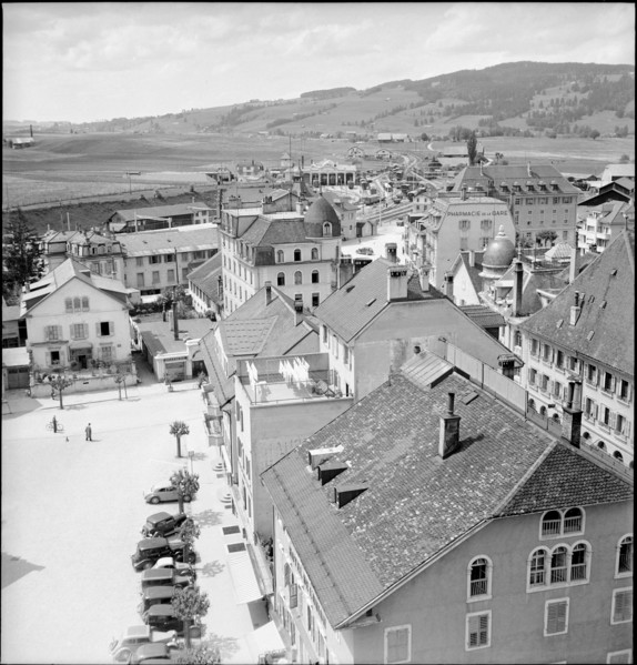 Bulle; Bahnhofplatz, 1946