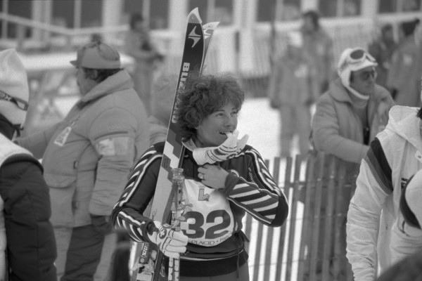 Olympic Games Lake Placid 1980, Slalom: Nadig in the finish area