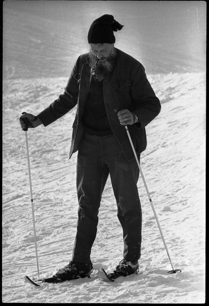 Man on mini skis 1969
