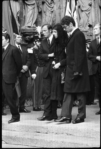 Funeral of Jo Siffert, Freiburg 1971; widow Simone SiffertGuhl