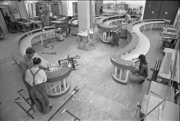 Carpenter in the Berchtold carpentry shop, 1971