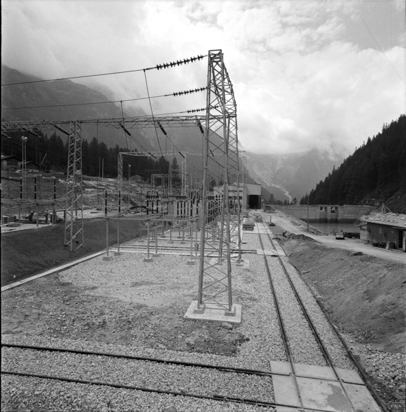 AlbignaLöbbia power plant, construction site 1960