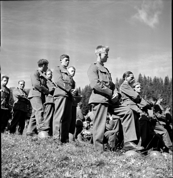 Soldiers at the Federal Day celebration; 1940