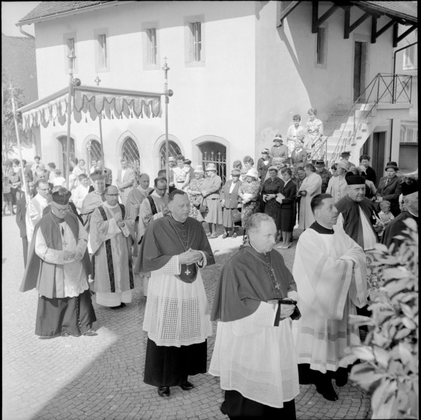 Bishop of Streng at the procession in Hochdorf 1962
