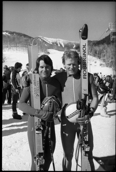 Olympic Games Lake Placid 1980, Downhill training: Ken Read, Peter Müller