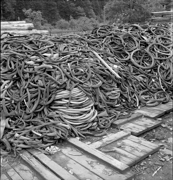 Pile of used tyres and tubes. 1941