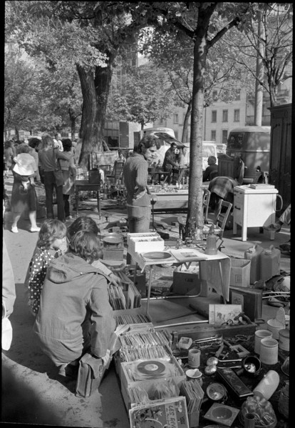 Flea market in Zurich 1971