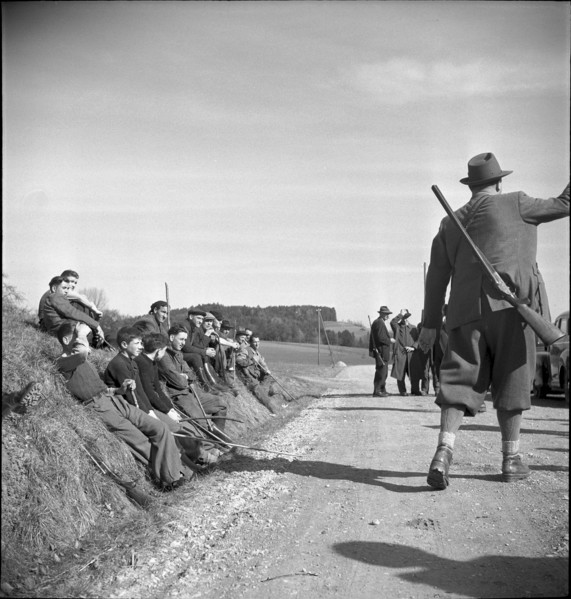 Hunting panthers in Valais, 1946