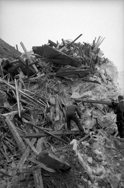 Mattmark glacial ice avalanche, search for the missing workers, persons, 1965