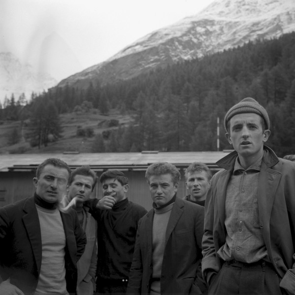 Mattmark, construction equipment destroyed by glacial ice avalanche, 1965