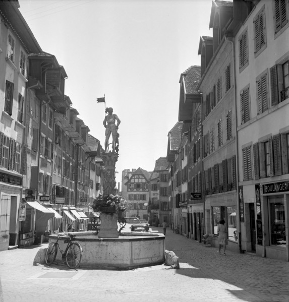 The village of Eglisau in the Zürcher Weinland, 1959