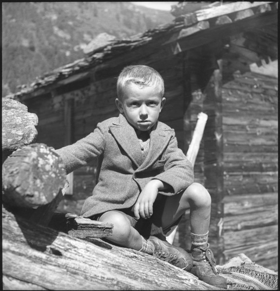 Farm boy in the Turtmann Valley, 1940