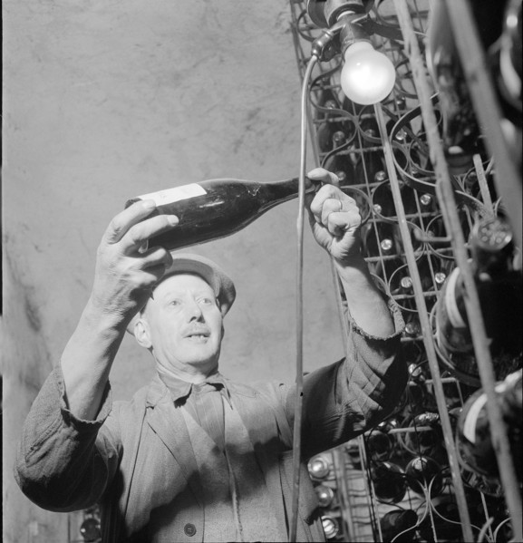 Davos: Wine cellar of a hotel; 1949