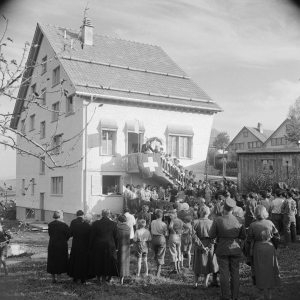 Inauguration of the Coccinella House, Pestalozzi Children's Village Trogen 1955