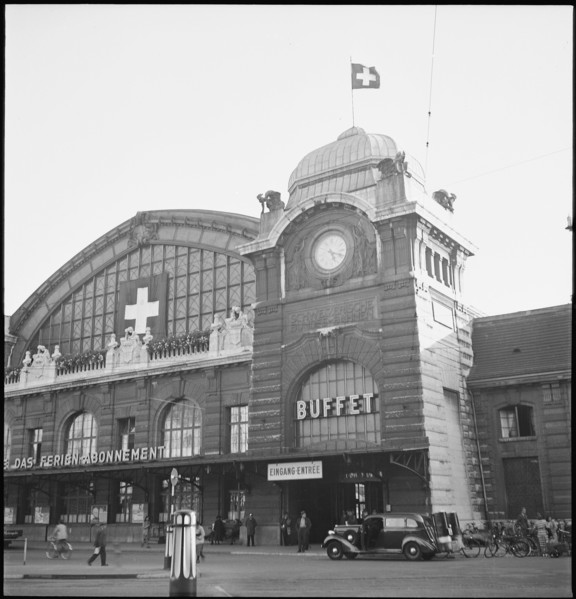 WWII: Basel train station, 1944