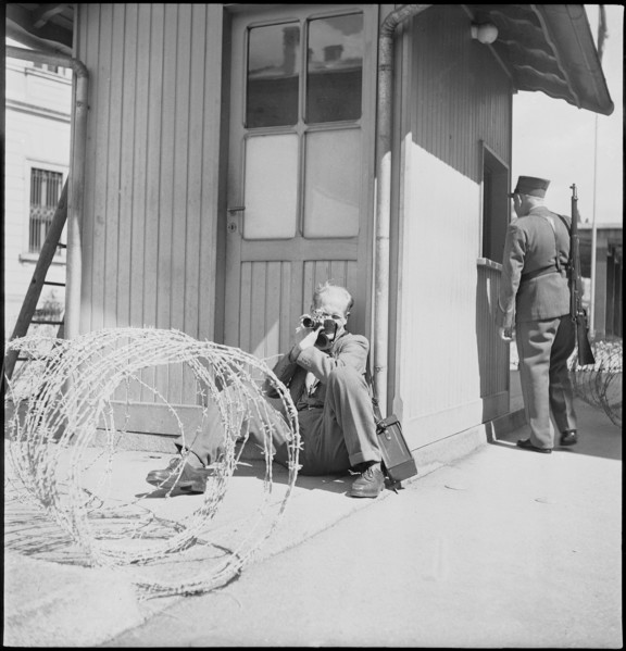 Swiss border in Chiasso towards the end of the war in 1945