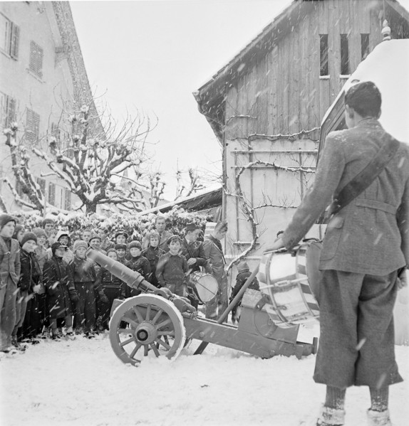 Ash Wednesday cadets in Elgg, 1945