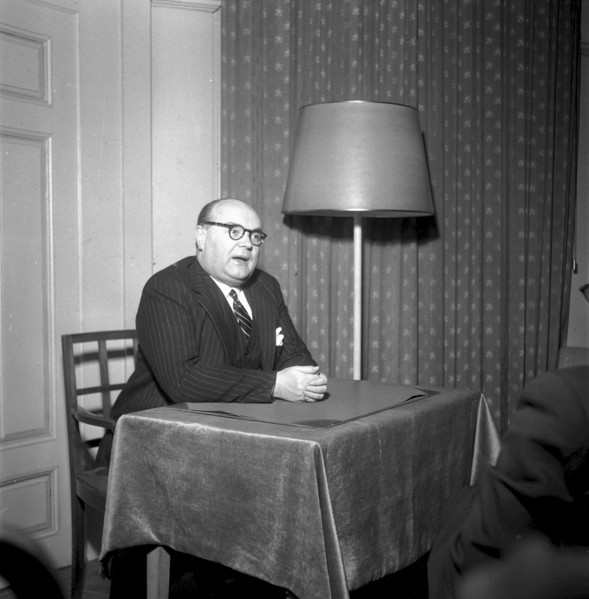 Paul-Henri Spaak speaking about The new Europe, Zurich 1949