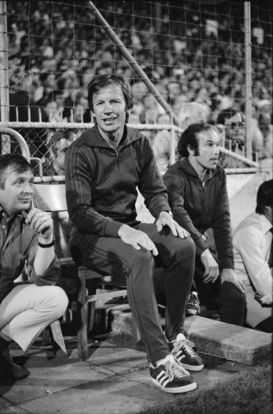 Final game for championship 1977: FC Basel - Servette Geneve; coach Benthaus.