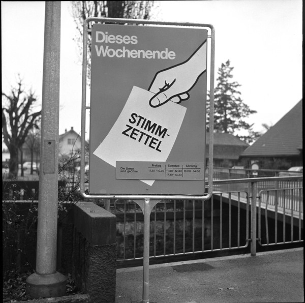 Poster announcing ballot, 1970.