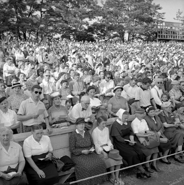Evangelist Billy Graham in Zurich, 1955.