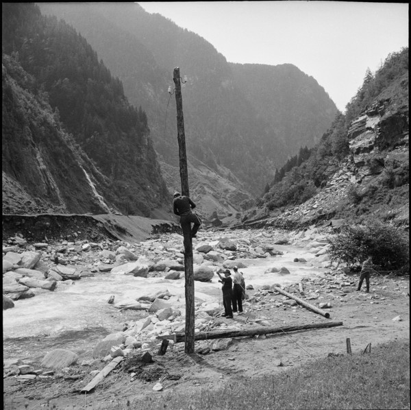 Flood in the Calanca Valley, 1951.