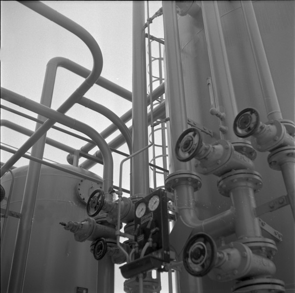 Salt-water.pipeline from Rheinheim to the Rheinfelden salt works; 1955.