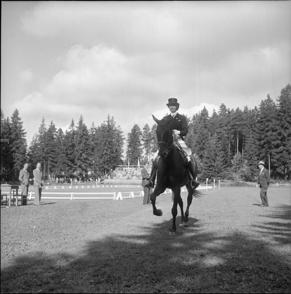 Olympic Games Helsinki 1952: Lis Hartel on Jubilee, finished second.