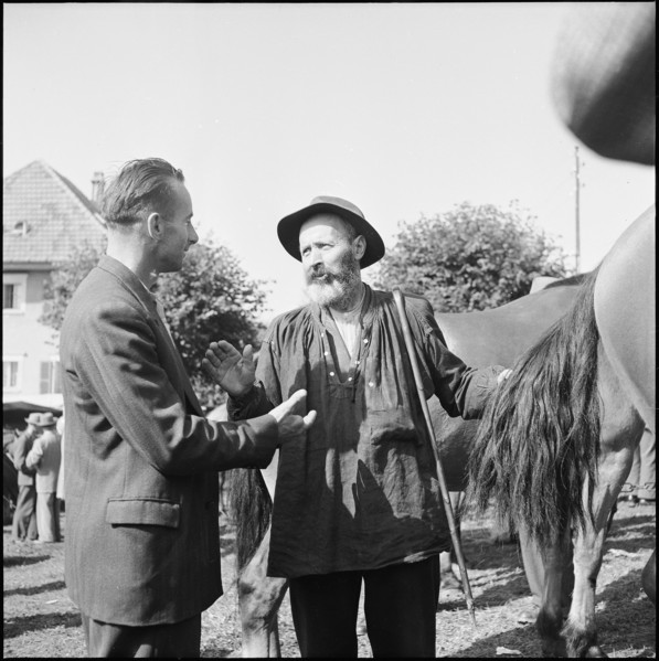 Horse market of Chaindon-Reconvilier, 1954.