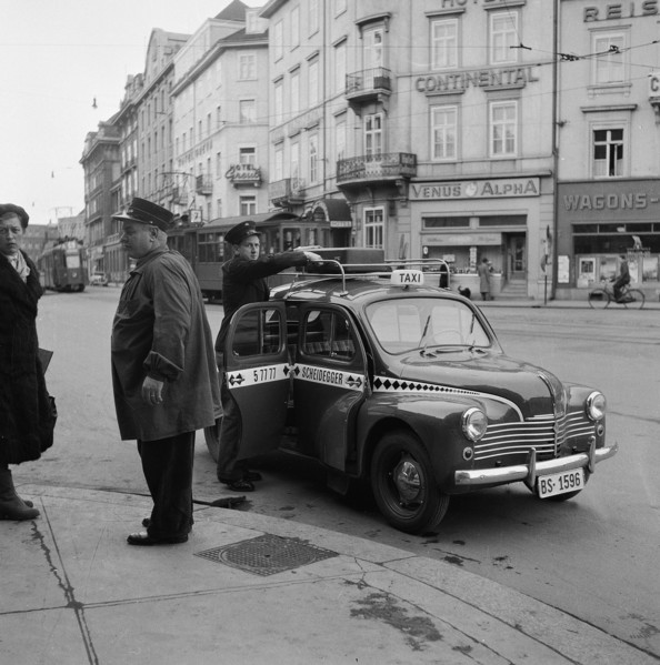 Small Taxi in Basel, 1952.
