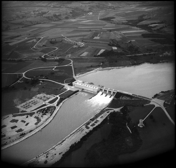 Verbois power station, aerial photograph 1948.