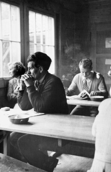 Hungarian refugees in accommodation, Switzerland 1956.