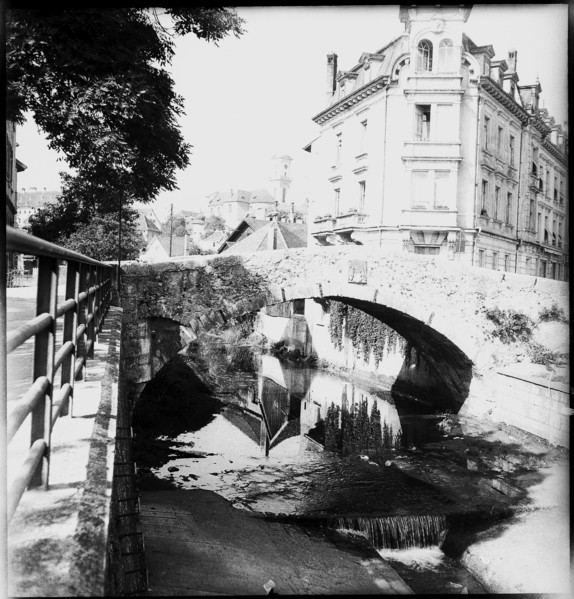 The Maltière bridge in Delémont, 1947.