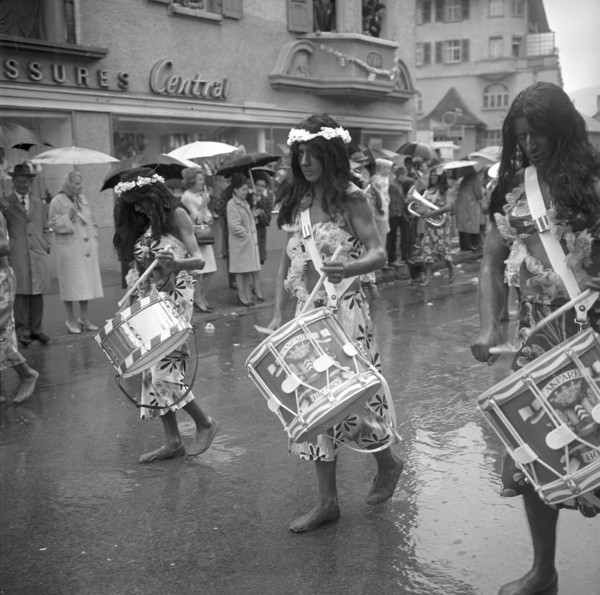 Parade at the Fête des Saisons in Tavannes, 1963.