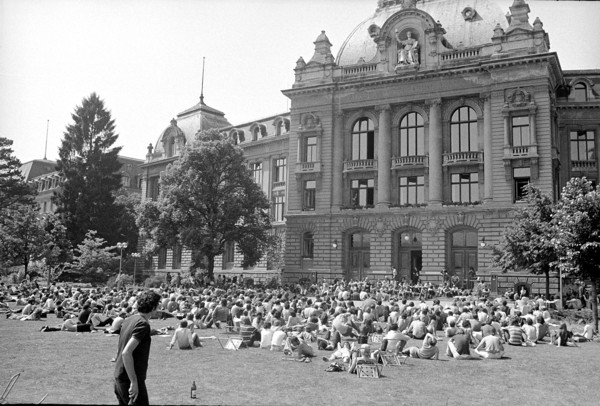 Bernese students on strike, 1973.