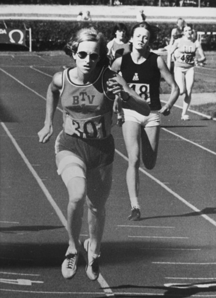 Swiss Championships 1974 Lugano: Vreni Leiser, Brigitte Kamber.