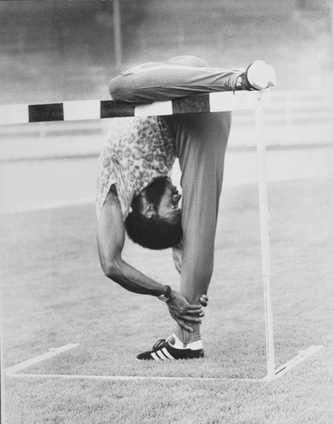 Rod Milburn training in Zurich 1973.