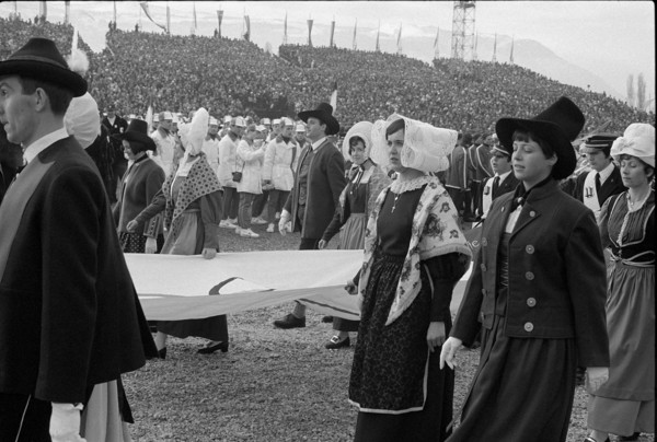 Olympic games in Grenoble 1968: Opening ceremony.