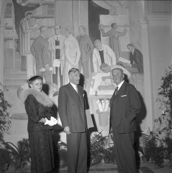 100 years ETH Zurich 1955: principal Giacometti, painter Gimmi.