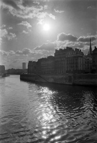 1967, Paris, Senna river Ile Saint-Louis.