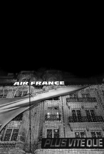 1975, Paris, Air France. Concorde advertisement.